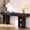 Black 1.8m, variant on OMCMUU 62.9" Modern Console Table with Charging Station, 13.8" Deep Entryway Table with 2 Adjustable Shelves, High-Density Wood Hallway Table (Black)
