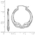 thumbnail image 2 of FB Jewels Sterling Silver Rhodium Plated Rams Head Hoop Earrings, 2 of 2
