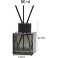 thumbnail image 2 of VANTOBEST 2PCS 100ml/3.3oz Glass Diffuser Bottles, Grey, Square-Shaped, Essential Oil & Reed Sticks Compatible, Home Decor, 2 of 6