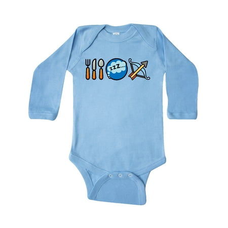 

Inktastic Eat Sleep Archery Bowhunting Gift Baby Boy or Baby Girl Long Sleeve Bodysuit