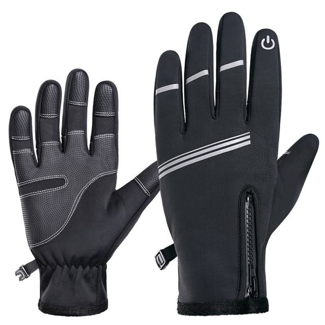 Mitones Irfora Guantes de invierno Guantes para montar en bicicleta a prueba de viento Guantes cálidos para dedos completos Guantes de ciclismo con pantalla táctil Guantes de esquí para snowboard Irfora Mitones
