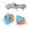 thumbnail image 1 of 1 Set Bird Chewing Toy Pet Bird Parrot Colorful Foraging Hanging Shredder Toy, 1 of 4