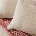 thumbnail image 4 of Exclusivo Mezcla Brich Beige Queen Quilt Set, Weave Pattern Ultrasonic Lightweight Bedspreads, Soft Coverlets Bedding Set with Pillow Shams, 4 of 6