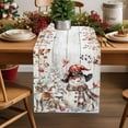 thumbnail image 2 of Christmas Snowman Dresser Scarf Farmhouse, Dining Table Decorations for Wedding/Parties, Xmas Elk Tree Snowflake Botanical Vintage Table Runner 72 Inches Long for Kitchen Dining, 13 x 72 In, 2 of 9