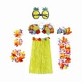 thumbnail image 1 of Traje De Falda Hawaiana Conjunto De Disfraces Luau National Dress Cosplay 60cm Amarillo Sunnimix falda hawaiana, 1 of 8