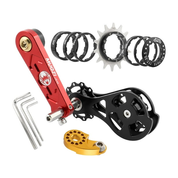 Espaciador de Cassette de bicicleta de conversión única, piezas de ruedas libres de bicicleta, repuesto de reparación, par de conducción al 14T rojo