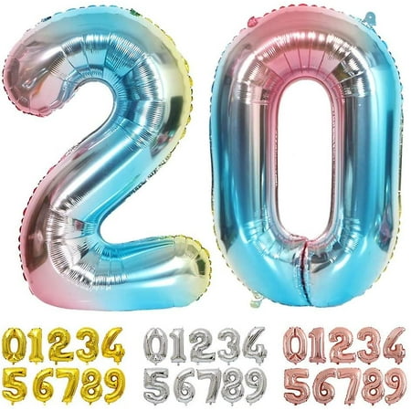 Blue Balloon Number Huge Aluminum Foil Balloon Number Birthday ...