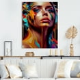 thumbnail image 2 of Designart Vibrant Creative Woman Portrait VII Canvas Wall Art, 2 of 5