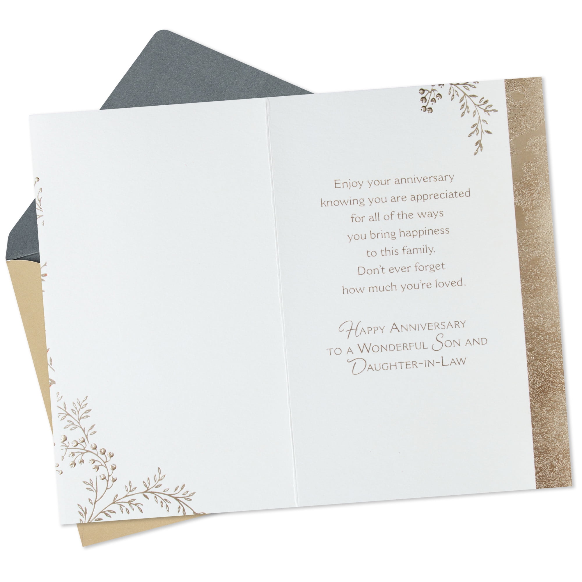 Hallmark Anniversary Card for Son and Daughter-in-Law (Don't Forget How Much You're Loved)