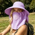 thumbnail image 5 of Noric Women Summer Sun Hat with Face Cover Shield Neck Flap Wide Brim UPF 50+ UV Protection Foldable Hats for Gardening Fishing Outdoor, 5 of 6