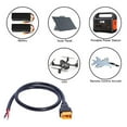 thumbnail image 2 of Sheathed XT60H Male to 2Pin Pigtail Connectors 14AWG Silicone Cable for RCs and FPV, 2 of 9