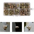 thumbnail image 2 of 70 Pcs Douille Hexagonale Filetée Insert Encastré Écrou Zinc Alliage Insert Fileté Écrou Bois Inserts de Meubles Boulons Attache, 2 of 8
