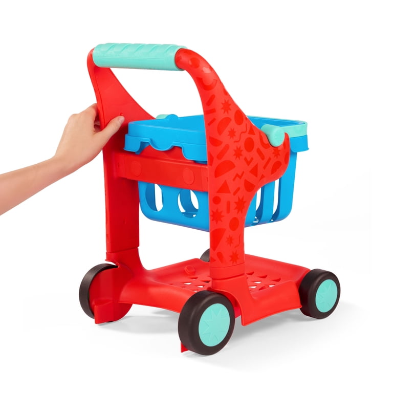 Battat Shop n' Stroll Shopping Cart with 15 Play Food Pieces photo 4