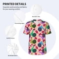 thumbnail image 3 of Lsque Snails Pattern Mens Polo Golf Shirts Funny Graphics Shorts Sleeve Button Shirts Baseball T-shirt-X-Large, 3 of 7