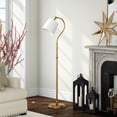 thumbnail image 6 of Evelyn&Zoe Harland Arc Floor Lamp with Fabric Shade, 6 of 8