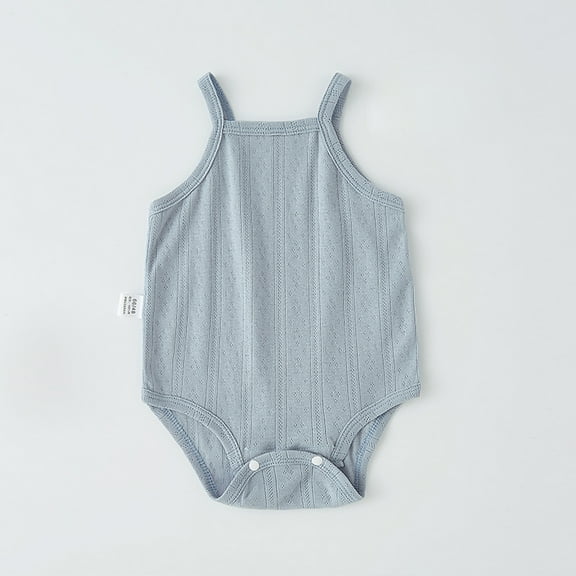 Baby Outfits Solid Color Bodysuit Sleeveless Baby Clothes for Girls 9-12 Months