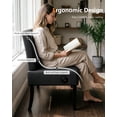 thumbnail image 4 of LAZZO 39" Mini Armless Loveseat, Leather Upholstered Small Couch with USB Charging Port for Small Living Spaces, Black, 4 of 9