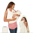 thumbnail image 2 of ClevaMama Hooded Apron Baby Bath Towel, Cream, 2 of 4