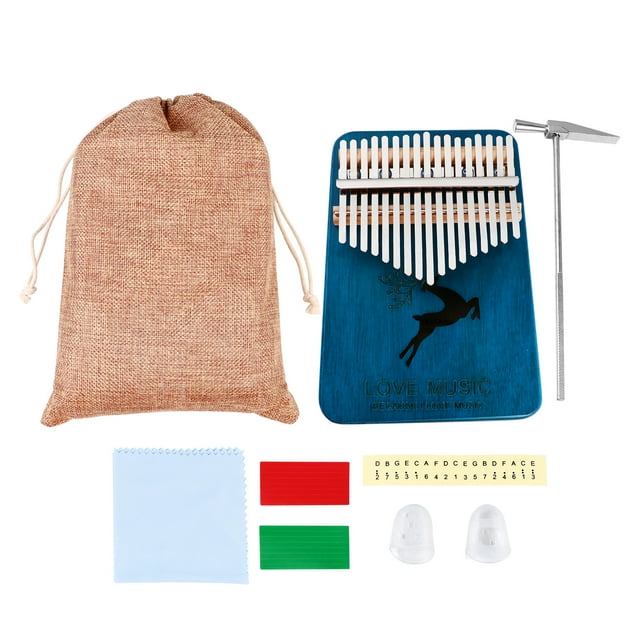 EeaseCA 1 Set Creative 17 Keys Thumb Kalimba Piano Finger Piano Musical Instrument