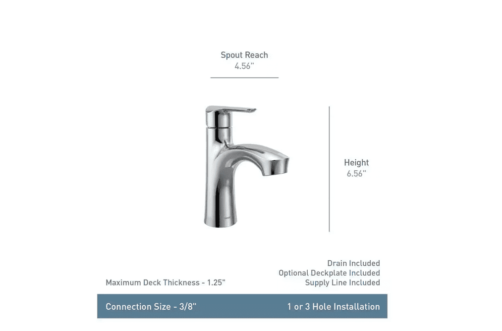 MOEN 84516BZG Findlay Single-Handle Single-Hole Bathroom Faucet in Bronzed Gold