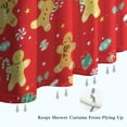 thumbnail image 6 of Red Christmas Gingerbread Man Pattern Shower Curtain 72"x72" ,Bathroom Decorative Shower Curtains Set with 12 Hooks,Modern Waterproof Washable Shower Curtain, 6 of 6
