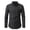 Black, variant on Men's Casual British Style Business Fitted Long Sleeve Shirt for Daily Leisure and Streetwear Versatile Semi Formal Top with Classic Collar and Button Closure Suitable All Seasons