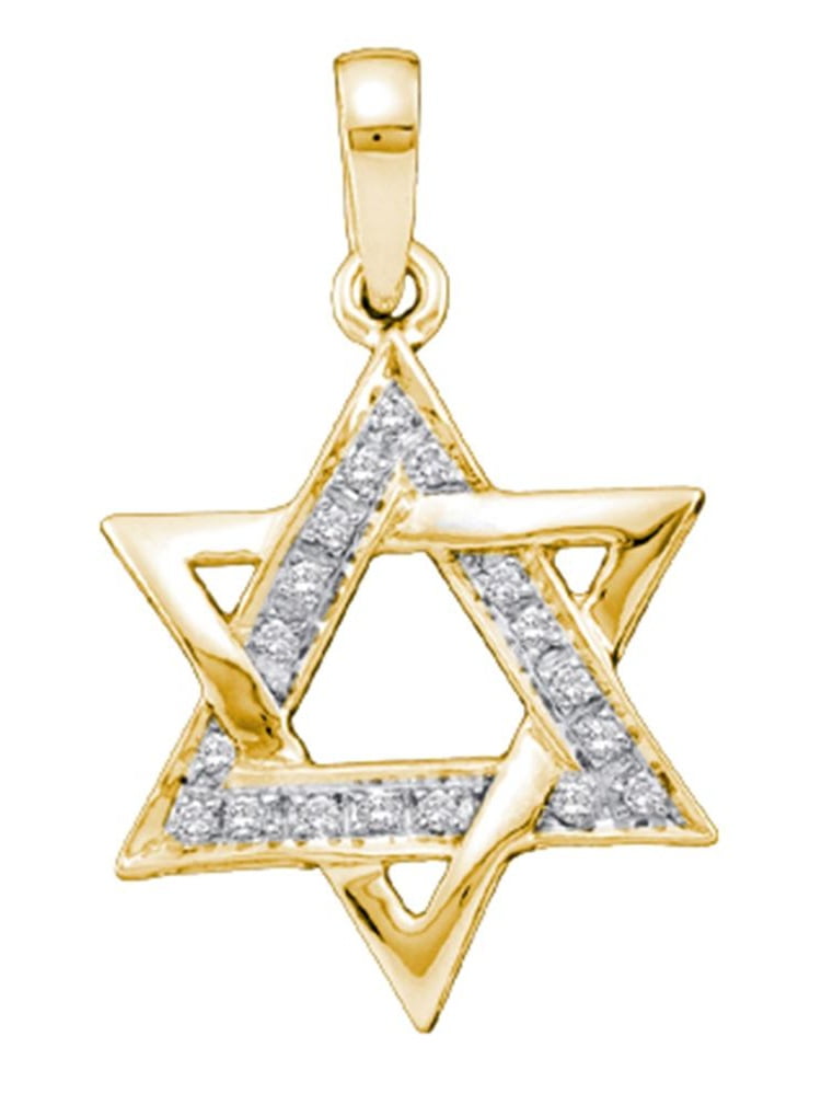 10K Real Yellow Gold small or large Magen David Jewish Star of David Pendant