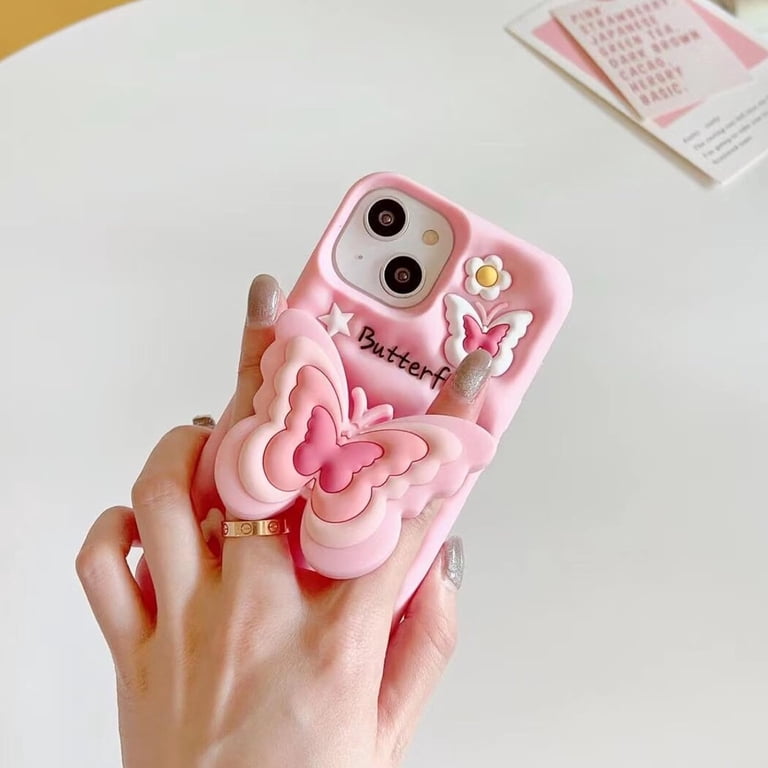 Pink Bunny Phone Case Compatible with iPhone 11, Cute 3D Korea