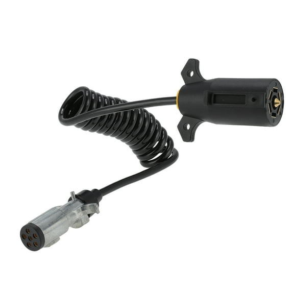 Unique Bargains 7 Pin to 6 Pin Trailer Hitch Harness Plug 6ft Trailer Wiring Harness Connector 7 Way Adapter Converter for RV Truck Vehicle Connection