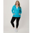 thumbnail image 5 of Hanes Women's Slub Jersey Full Zip Hoodie Process Blue 2XL, 5 of 6