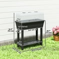 thumbnail image 3 of Outsunny 41L Self Watering Raised Garden Bed, Planter Box, Black, 3 of 10