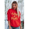 thumbnail image 3 of Women's Red Merry & Bright Printed Christmas Pullover Sweatshirt | [ZhiHiMeRi] | (US 20-22)2XL, 3 of 6