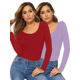 thumbnail image 1 of Set 2 Blusas Mujer Manga Larga Interior Térmico Invierno Dama UNITALLA, 1 of 5