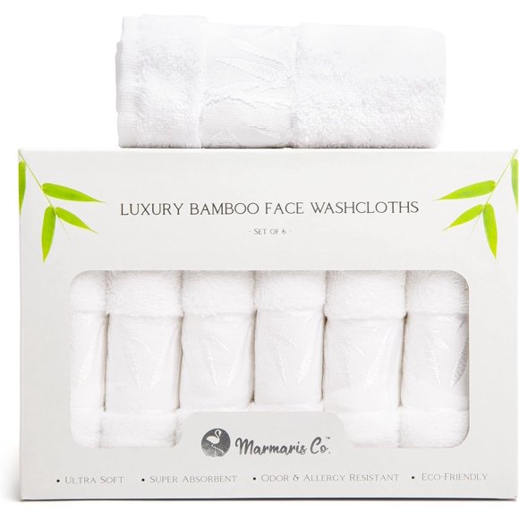 Set de paños Marmaris Co. Bambú y algodón de viscosa de lujo, 6 unidades