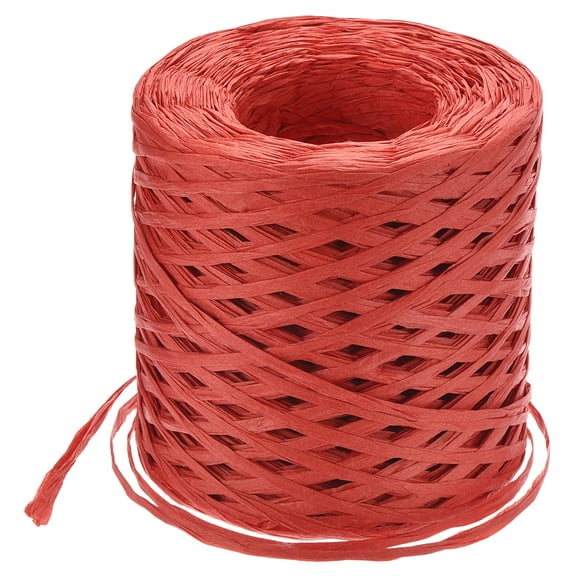 Uxcell Raffia Paper Craft Ribbon, 1/4 Inch 218 Yards Raffia String Packing Paper Twine, Red