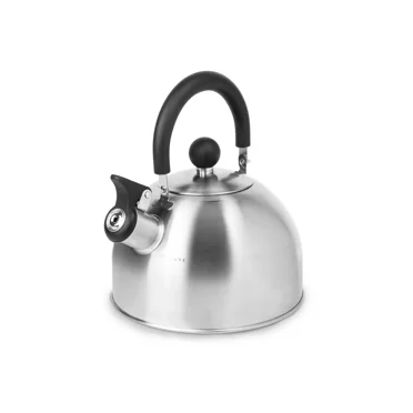 1.5qt Stainless Steel Stovetop Kettle Silver: Whistling Tea Kettle with Flip-Up Spout, Small Teapot for Stove