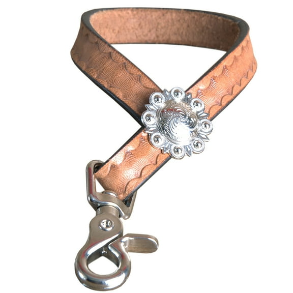 HILASON Leather Horse Tie Down Hobble Keeper Sunset Hand Tool 4 Inch Tan