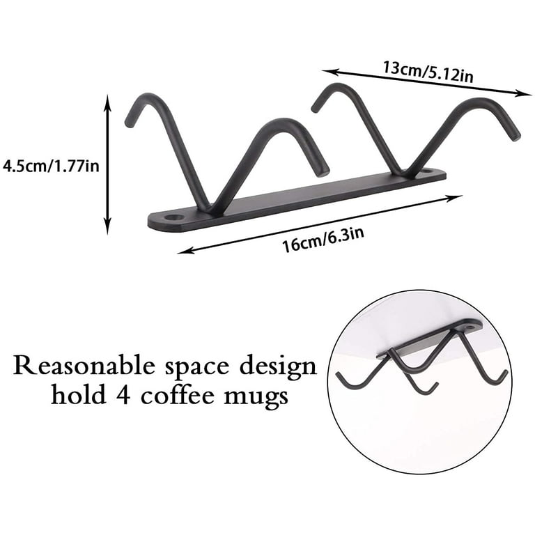 Amazer 2 Pack Metal Sturdy Coffee Mug Holder Under Cabinet – AmazerBath