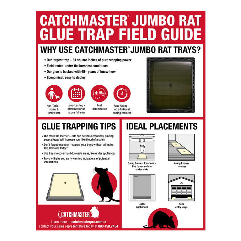 Catchmaster Rat Glue Trap, Jumbo, 2-Pk.