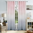 thumbnail image 3 of Ombre Gradient Window Curtains, Pink to Grey 2 Tone Curtain Panel, Window Drapes with Grommets for Bedroom Living Room Decor 26"W x 54"L (Pack of 2), 3 of 6