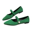 thumbnail image 6 of Viluyesy Flats for Womens, Comfortable Shallow Pointed Toe Dressy Mary Jane Shoes Green US7.5, 6 of 9