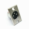 thumbnail image 3 of 2 Pcs 3 Pin XLR Male Female Socket Panel Mount Chassis Mic Jack Audio Connector, 3 of 10