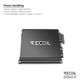 thumbnail image 3 of Amplificador de audio para coche Recoil DI550.4 de rango completo Class-D de 4 canales, 3 of 6