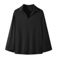 thumbnail image 2 of Blusas y camisas de manga larga con cuello en V para hombre, moda informal, cuello alto, camisa de manga larga, blusa con solapa para hombre, 2 of 7