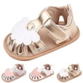 thumbnail image 4 of HUANBAI Summer Children Toddler Shoes Girls Sandals Flat Hollow Design Breathable Comfortable Petal Shape 6, 4 of 8