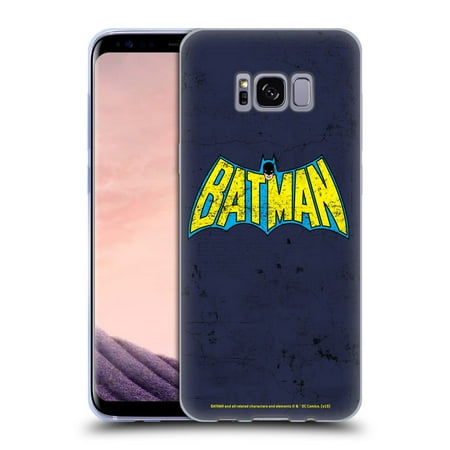 Head Case Designs Officially Licensed Batman DC Comics Logos Classic Distressed Look Soft Gel Case Compatible with Samsung Galaxy S8
