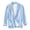 Blue, variant on Men's Lightweight Linen-Blend Blazer, Casual 1-Button Unstructured Suit Jacket, 4 Colors, Sizes M-XXXL
