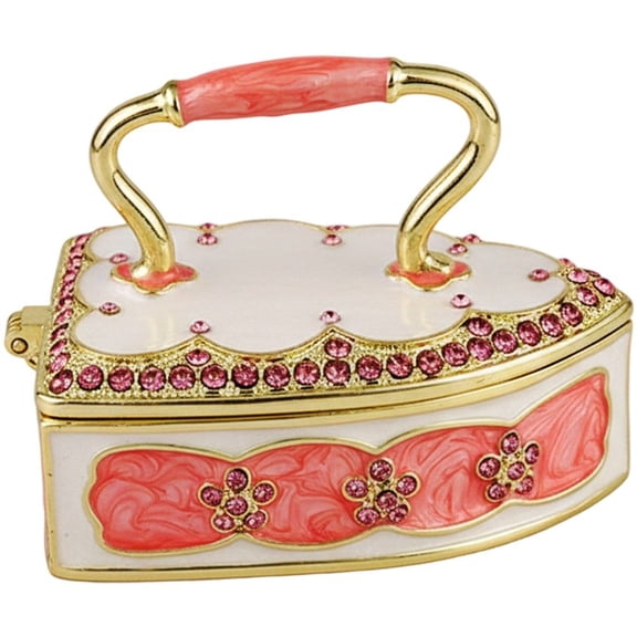 Iron Shaped Jewelry Box Metal Trinket Case Fashion Jewelry Organizer for Earrings Rings Necklace Bracelet Storage Holder