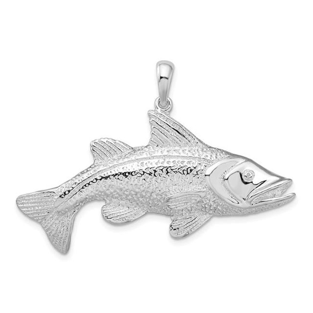 Quality Gold QC10175 Pendentif Poisson Rouge Poli en Argent Sterling
