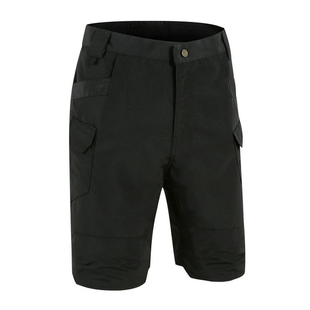 pstuiky Pantalones cortos de gimnasio para hombre, Pantalones cortos de senderismo para hombre, informales, secos y de trabajo, con múltiples bolsillos y sin cinturón.